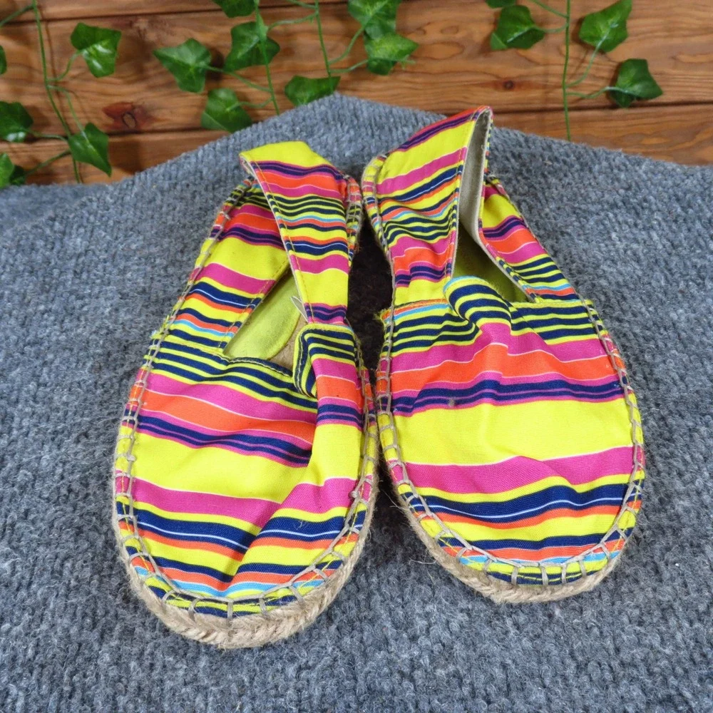 GAP Espadrille Women Casual Shoe Size 7 Summer Beach Multi-Color Striped‎ Fabric